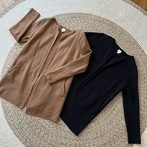 Bundle of 2 J.Crew Open Sweater Jackets (x-Small)